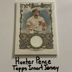 Hunter Pence San Francisco Giants Outfielder Topps Short Print Insert Jersey Card. 