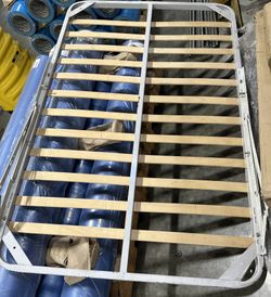 Metal full size Bed Frame with Wooden Slats-75”x47”