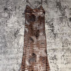 Snakeskin Print Dress