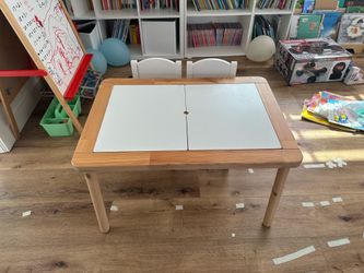 IKEA FLISAT Activity Table with 2 TROFAST Bins + 2 SUNDVIK Chairs