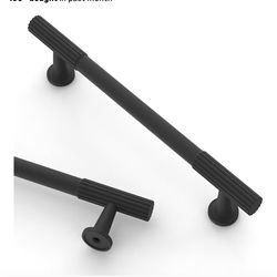 Asidrama 10 Pack 5 Inch(128mm) Matte Black Cabinet pulls Kitchen Cabinet Handles