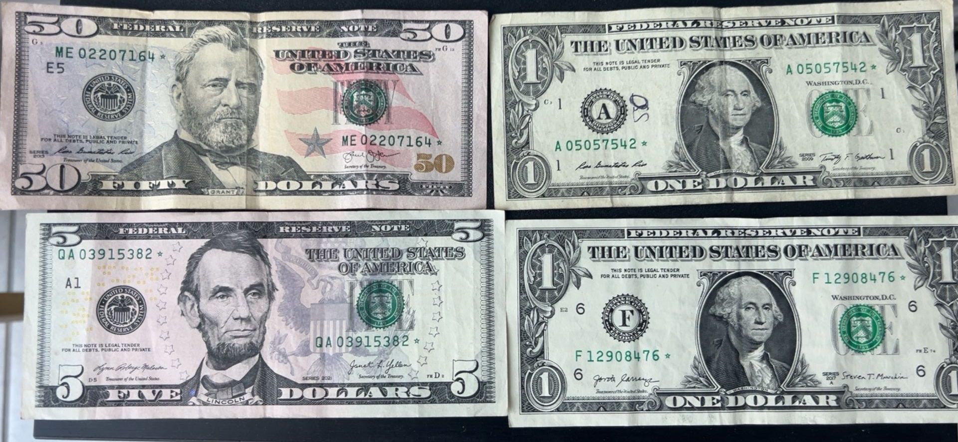 4 Star Note Bills.. Great Starter Collection