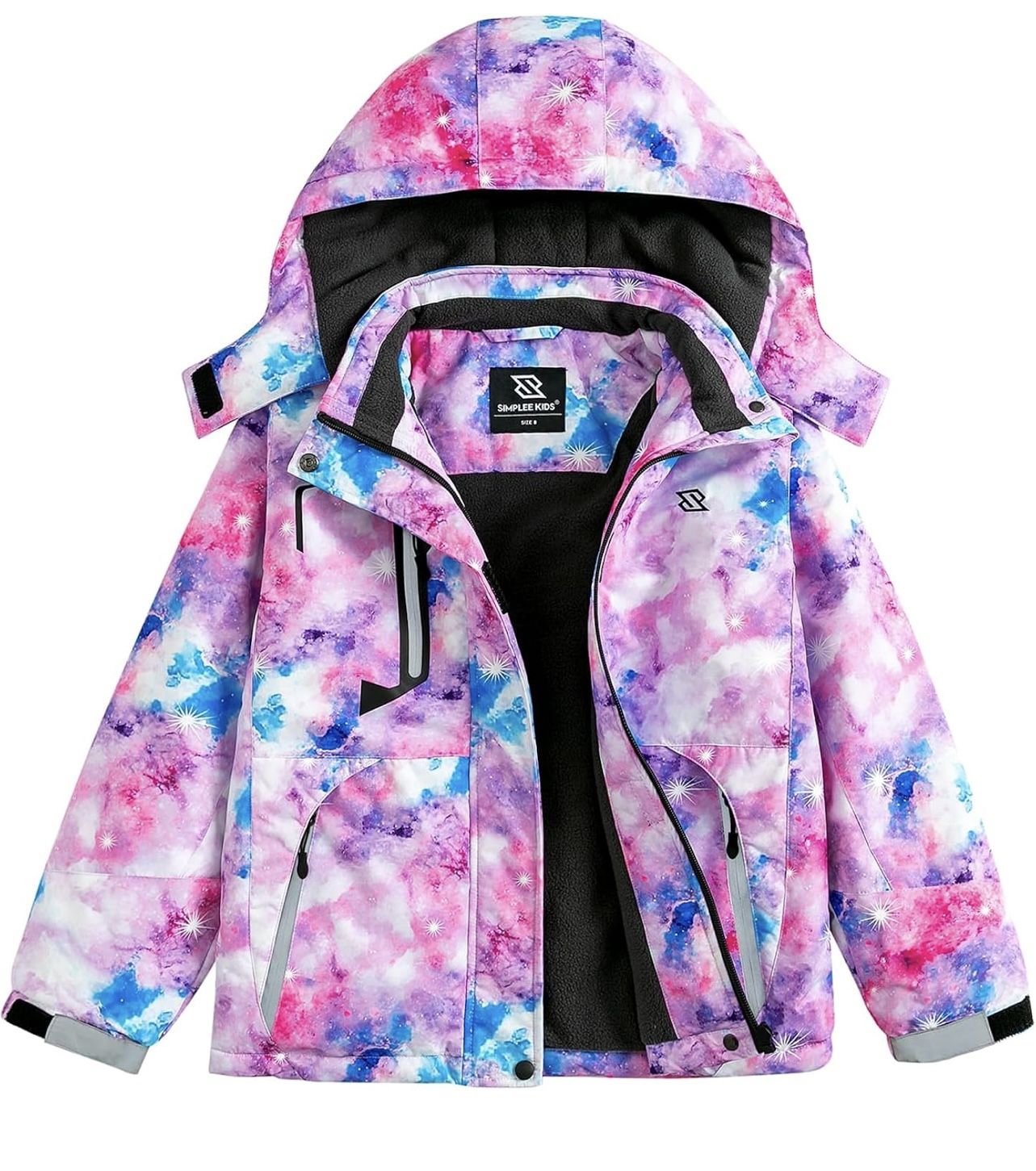 kids Girls Waterproof Ski Snow Jacket Fleece Raincoat Colorful Winter Coat Warm Hooded brand new/14~16years