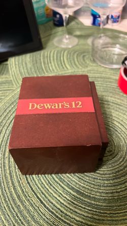 Dewar branded wooden coasters