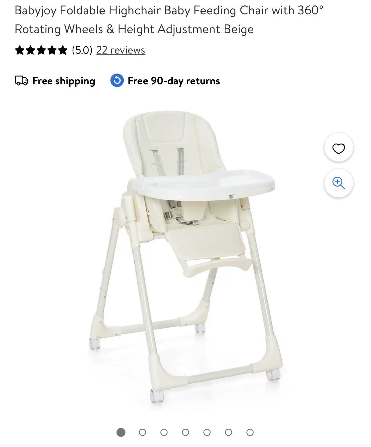 Baby feeding chair with wheels 