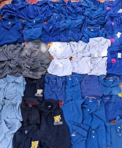 School shirts 👕 size 5/6 7 /8 size 12 size  some are new with tags others used condition  see price down below