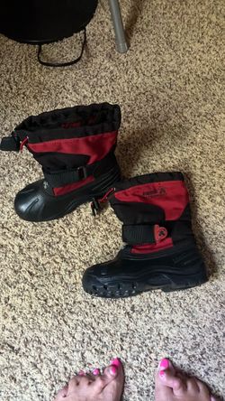 Kamik Waterproof Snow Boots Black Red