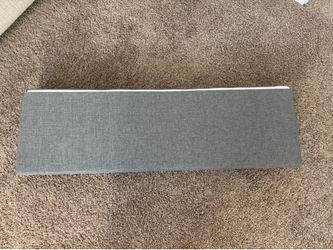 Large Gray Upholstered Bolster / Back Cushion
