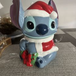 Disney Stitch Christmas Cookie Jar