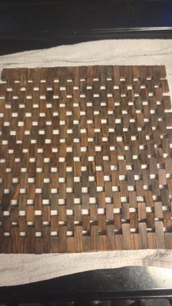 Teak Wood Slatted table  Mat