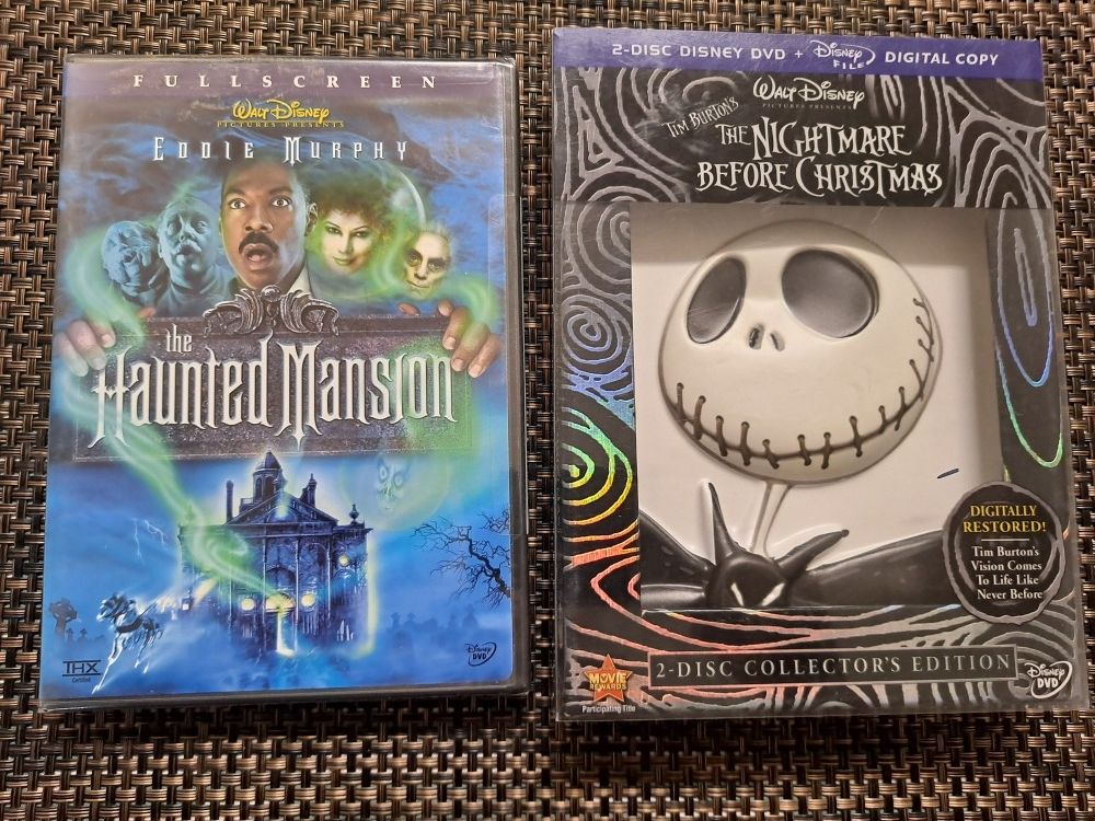 Walt Disney Presents Tim Burtons Nightmare Before Christmas 2 Disc Collectors Edition ,* And New* Factory Sealed Walt Disney's The Haunted Mansion DVD