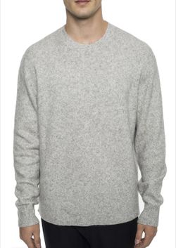 All Saints Grey Crewneck Soft Wool Sweater in Small