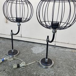 Wire Globe Brutalist Metro Lamps 