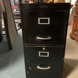 Two Drawer Metal File Cabinet