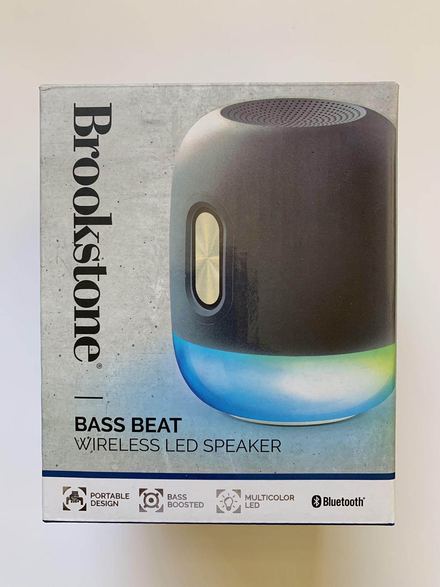 Brookstone "Base Beat" wireless LED speaker
