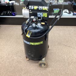 Central Pneumatic , 2.5 Hp. 21 Gallon, 125 psi Max  