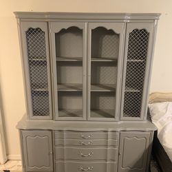 French Provincial China Cabinet