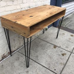 Small desk made from reclaimed wood