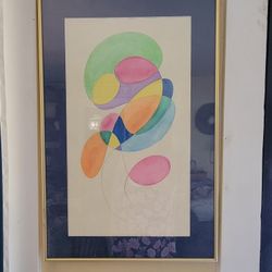 Vintage Abstract Geometric Art Deco Post Modern