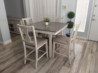 Beautiful counter Height farmhouse kitchen table