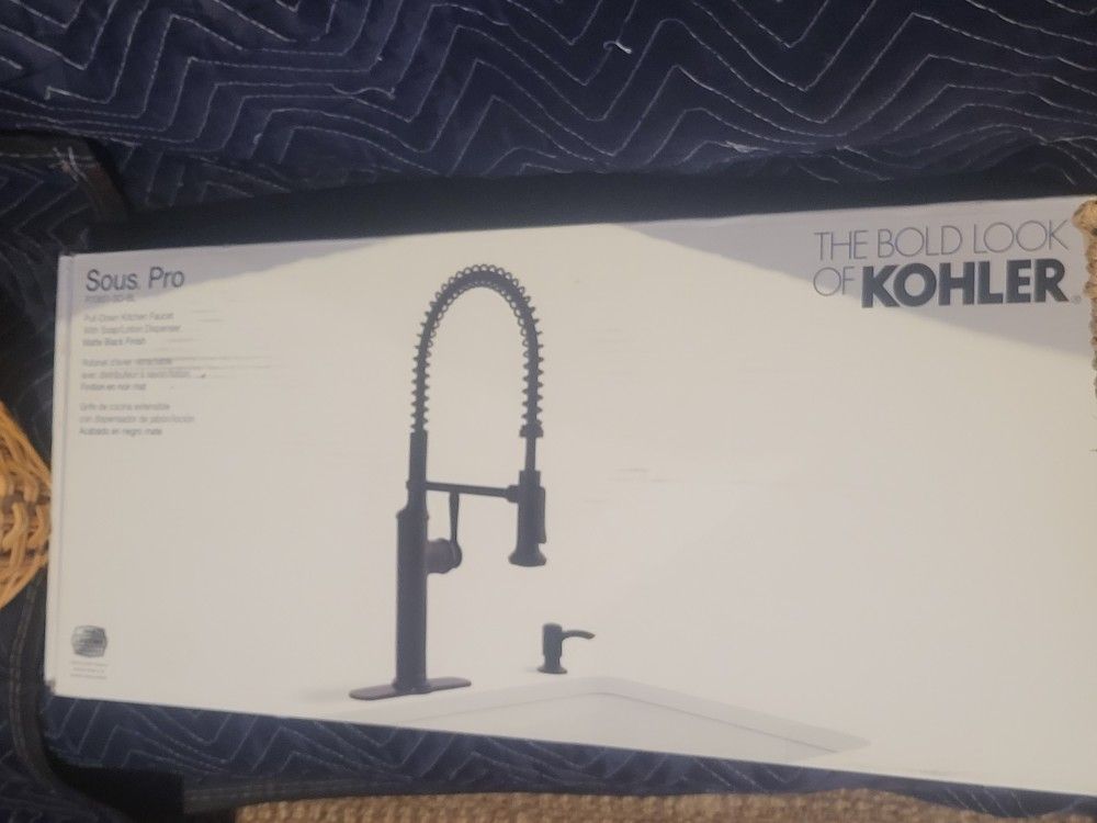 Kohler Sous Pro Matte Black Kitchen Faucet
