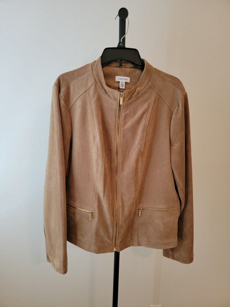New Calvin Klein Suede Jacket