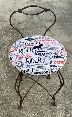 Western theme vanity chair