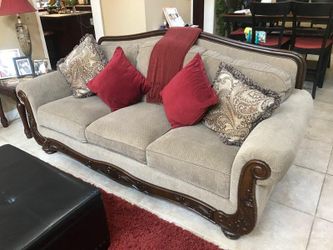 5 seater beige sofa set