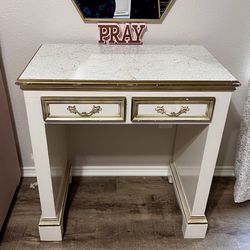 White Gold marble desk/table/vanity