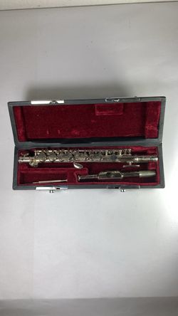 SLADE Silver Piccolo Flute with Black Case & Red Velvet Lining