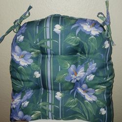 BRAND NEW 4 CHAIR CUSHIONS, FABRIC,  FIRM AND PLUMP 