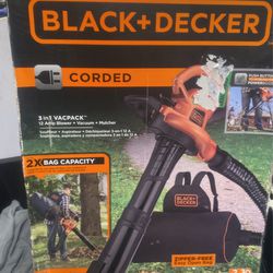 BLACK+DECKER 250 MPH 400 CFM 12 Amp 3-in-1 Corded Electric Backpack Leaf  Blower/Vac/Mulcher for Sale in Los Angeles, CA - OfferUp