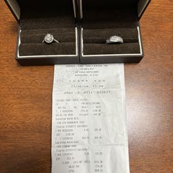 14 K WG Engagement Ring Set 