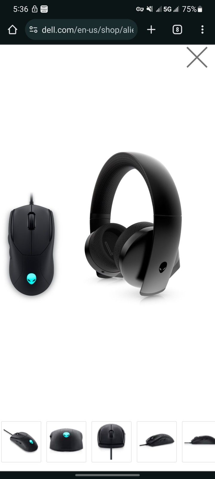 ALIENWARE GAMING HEADSET & MOUSE BUNDLE - AW310H & AW320M