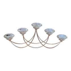 5-Candle Tealight Candle Holder Centerpiece 