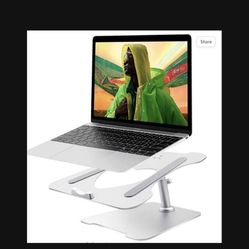 Laptop Stand for Desk. Computer Stand with Adjustable Height, Ergonomic Aluminum Laptop Riser. MacBook Pro/ Air and More 10"-16" Notebooks Hold