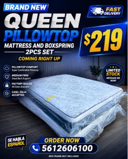 🇺🇸🇺🇸NEW QUEEN PILLOWTOP SET $219