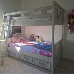 Bunk Bed With Ladder And Drawers
