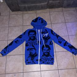 new with tags authentic blue asaali og cartel hoodie