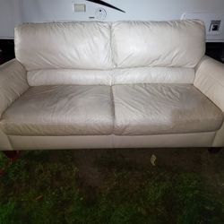 Leather couch and Love seat