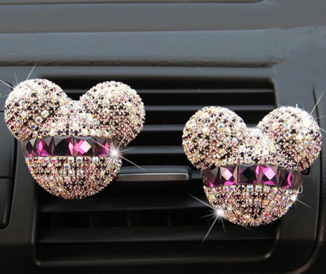 2pcs bear bling car accessories