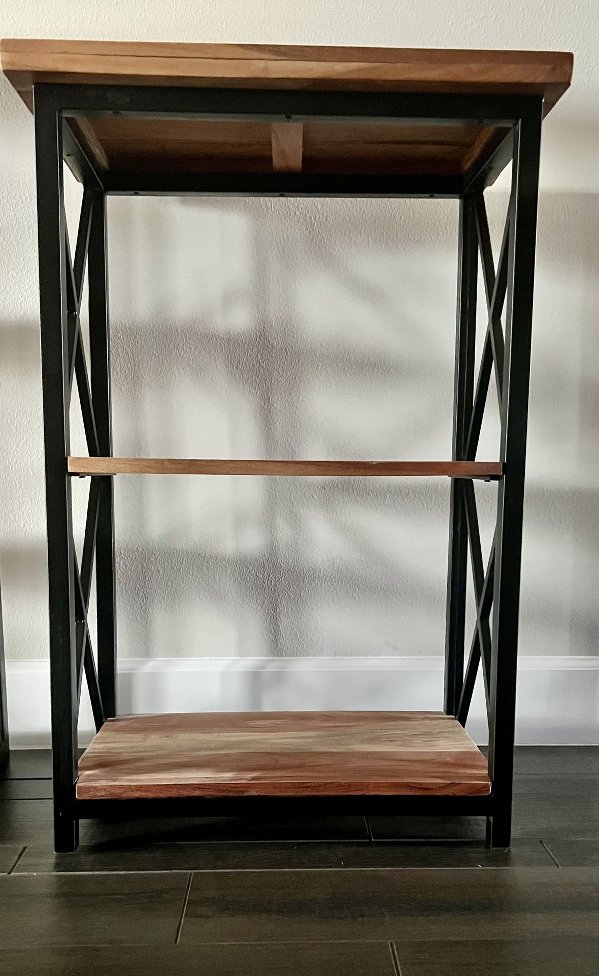 33” H 3 Tier Shelf Console Table