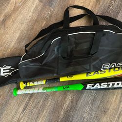 Easton t Ball Bag With 2 USA Baseball Bats