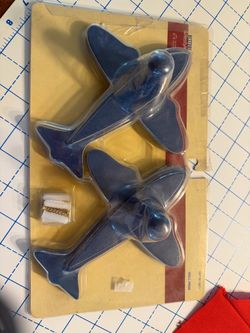 Restore & Restyle blue airplane wooden wall pegs with a glossy finish