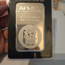 10 TROY OUNCE SILVER BAR 