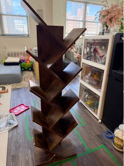 FOR SALE — Modern 9-Tier Geometric Tree Bookshelf for 50$ OBO