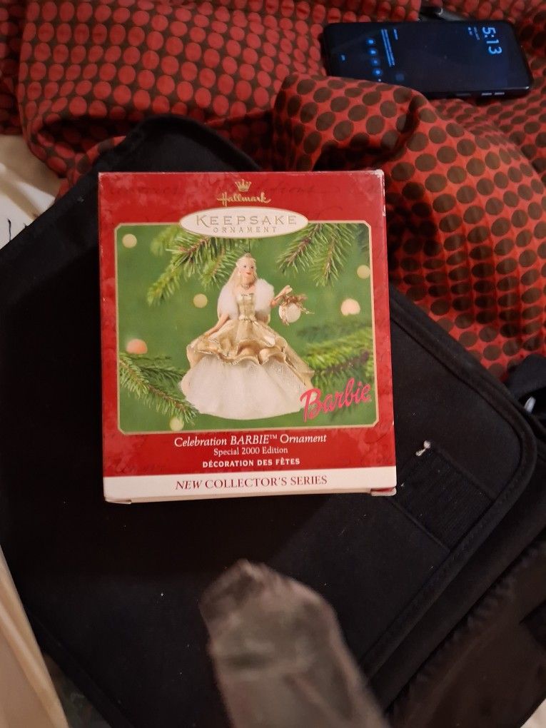 Porcelain Musical Dolls, Special Limited Edition Holiday 2000 Barbie And Holiday 2000 Barbie Christmas Ornaments And Also A Limited Edition Indian Dol
