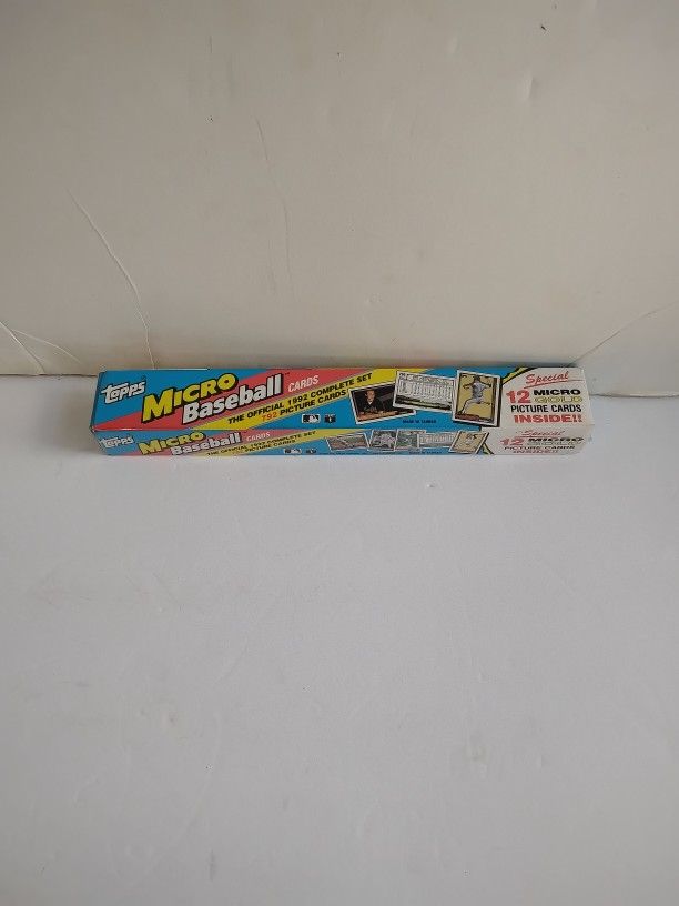 New Factory Sealed 1992 Topps Micro Baseball Cards Set Special 12 Gold Inside