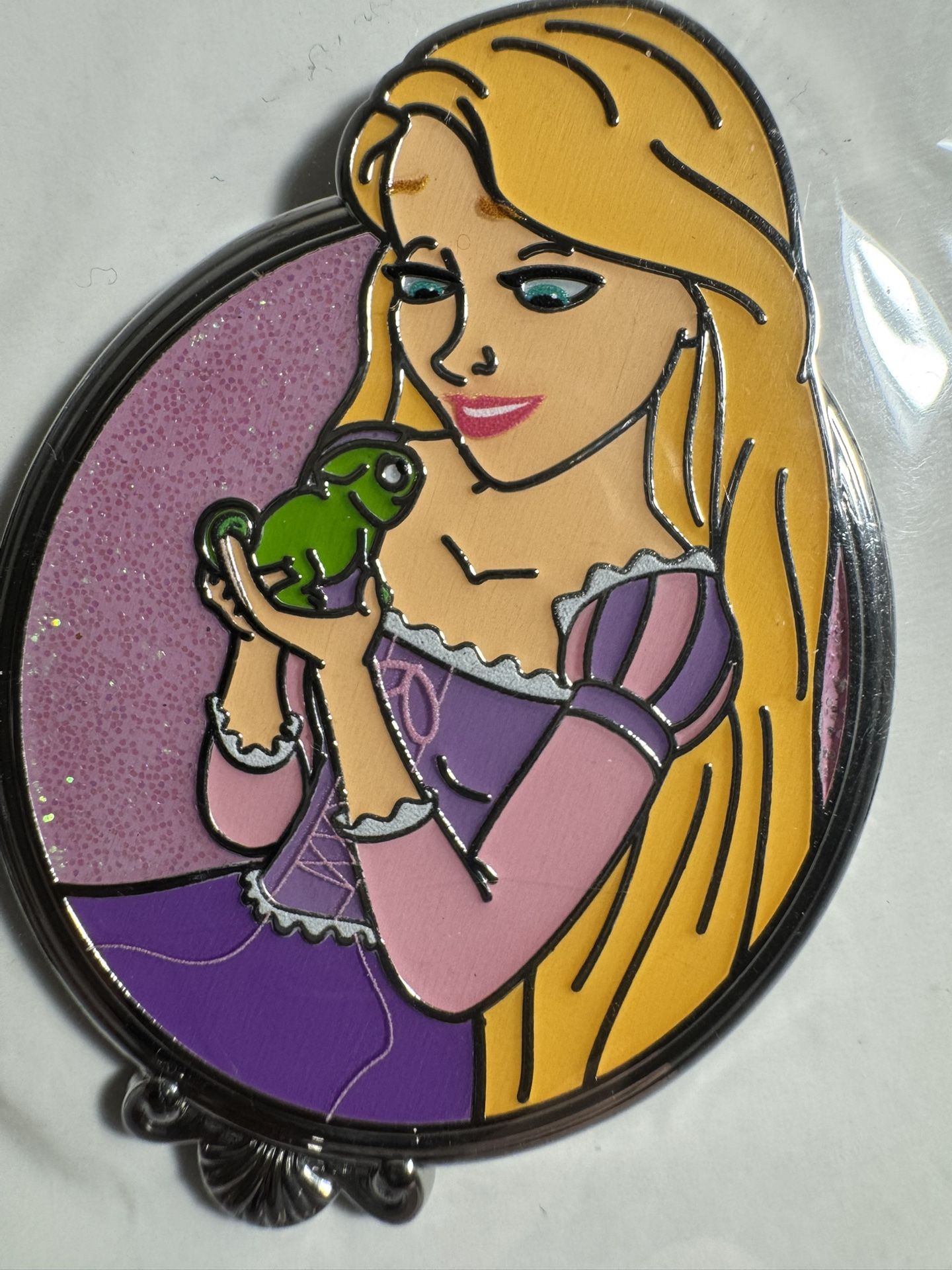 2025 Disney Parks Princess Portrait Silver Frame Rapunzel & Pascal OE Pin