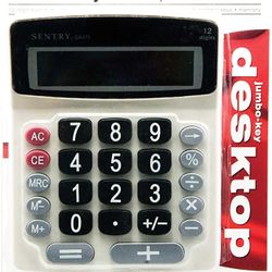Sentry Jumbo Key Desktop Calculator in White